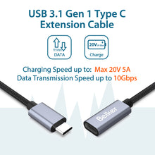 Load image into Gallery viewer, USB C Extension Cable-1 M