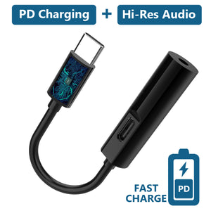 2 In 1 Type C Audio Charger Adapter